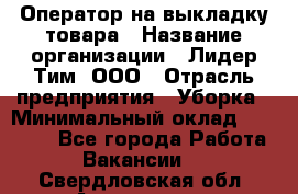 Оператор на выкладку товара › Название организации ­ Лидер Тим, ООО › Отрасль предприятия ­ Уборка › Минимальный оклад ­ 28 000 - Все города Работа » Вакансии   . Свердловская обл.,Алапаевск г.